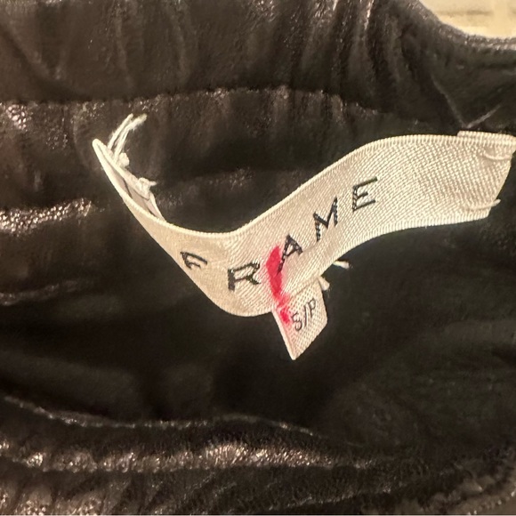 Frame Lambskin Leather Pants w/Drawstring - Picture 4 of 5